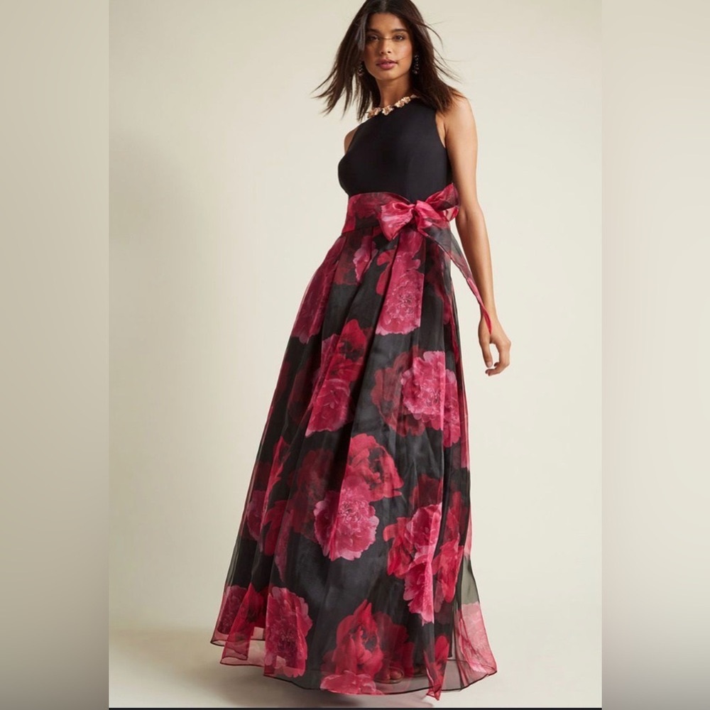 Eliza J Part Prestige Floral Maxi Gown